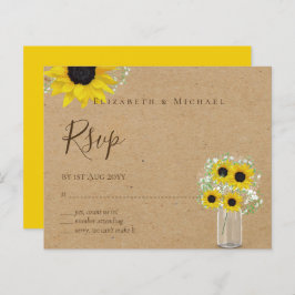 BUDGET 素朴 Sunflowers RSVP結婚's