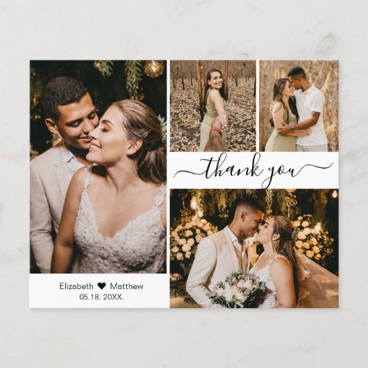Budget 結婚's 4 Photo Collage Thank You Script チラシ (正面)