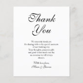 Budget 結婚's Thank You写真モダンエレガント チラシ (裏面)