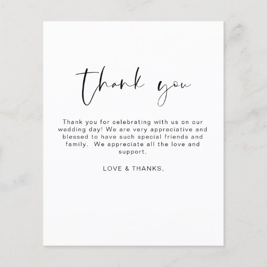 Budget 結婚's Thank You Photo (裏面)