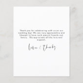 Budget 結婚's Thank You Photo チラシ (裏面)