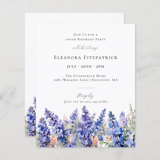 BUDGET 100誕生日7月誕生月花 (正面/裏面)