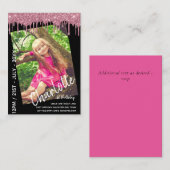 BUDGET 1st Birthday Girl One Todayフォト招待状 ノートカード (正面/裏面)