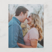 Budget 2の写真の重ねモダン合わせ結婚式招待状 (裏面)