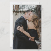 Budget 2の写真の重ねモダン合わせ結婚式招待状 (裏面)