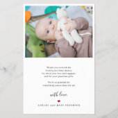 Budget 2フォトベビーシンプルスクリプ感謝していトユー チラシ (裏面)