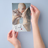 Budget 2フォトベビーシンプルスクリプ感謝していトユー チラシ (ハンドル)