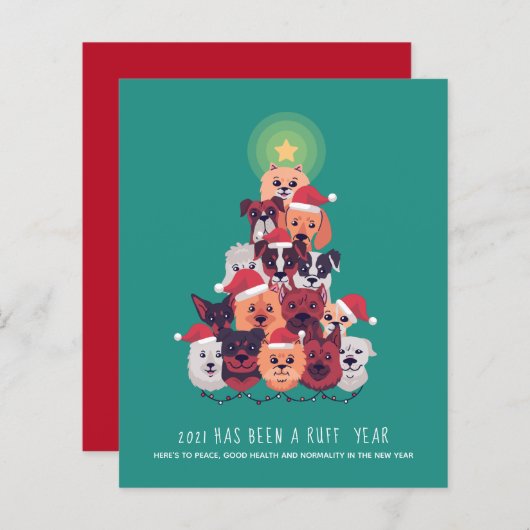 BUDGET 2021 RUFF YEAR DOG CHRISTMASだった (正面/裏面)