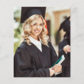 Budget 2022 Graduation Navy Blue金ゴールド写真 チラシ (裏面)