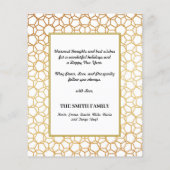 BUDGET 2023カレンダファミリモダンフォトカード (裏面)