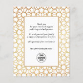 Budget 2023カレンダ営業モダン金ゴールド・カード (裏面)