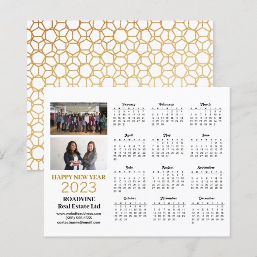 Budget 2023 Business Scriptカレンモダンダーカード (正面/裏面)