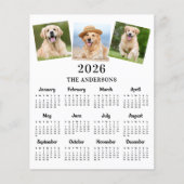 Budget 2026写真パーソナライズされた12か月カレンダー (正面)