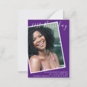 BUDGET 21st誕生日招待状写真記念 ノートカード (正面)