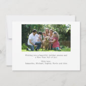 Budget 2 family photo Merry Christmas holiday ノートカード (裏面)