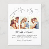 BUDGET 3の写真に参加する私たちのスクリプト結婚式の招待 (正面)