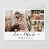 Budget 3フォトコラージュ結婚の感謝ポストカード ポストカード (正面)