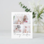 BUDGET 3写真ファミリースクリプトメリークリスマスカード (スタンド正面)