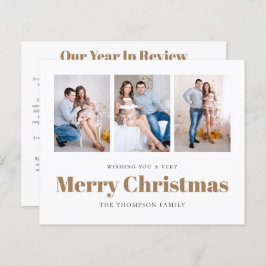 BUDGET 3写真ファミリーニュースレターChristmas Card