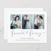 BUDGET 3写真メリー結婚したクリスマスカード (正面/裏面)