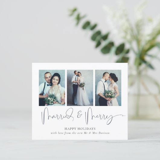 BUDGET 3写真メリー結婚したクリスマスカード (スタンド正面)