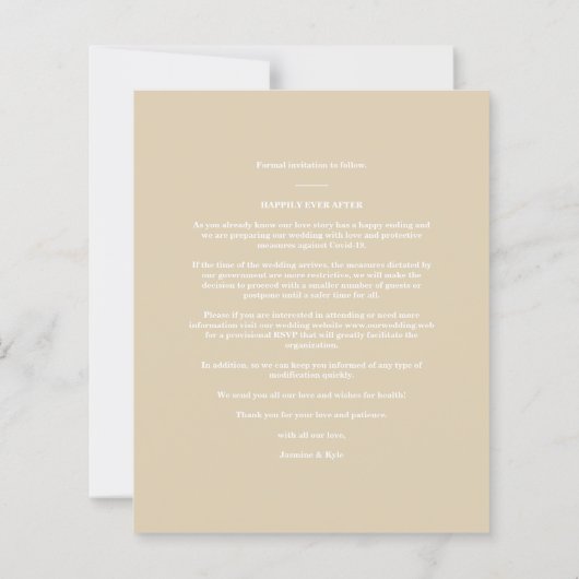 Budget 3 Photos Trendy Collage Wedding Minimalist (裏面)