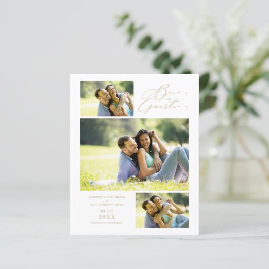 Budget 3 Photos Trendy Collage Wedding Minimalist (スタンド正面)