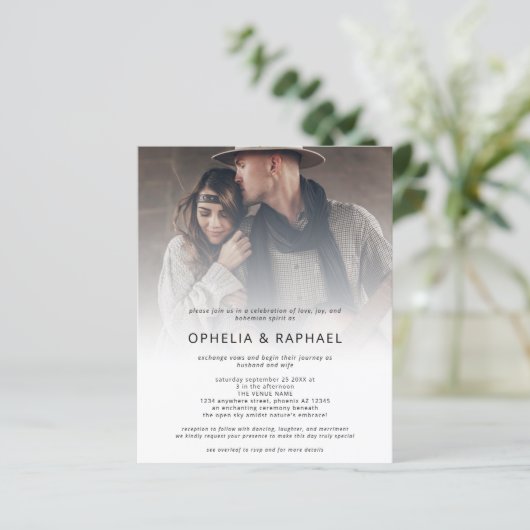 Budget 4写真オーバーレイQRコードボヘミアン結婚ズ (スタンド正面)