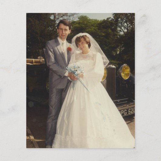 Budget 40th Anniversary Rubyフローラフォト招待状 (裏面)