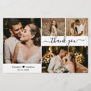 Budget 4 Photo Collageの結婚Thank Youスクリプト チラシ