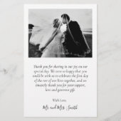 Budget 4 Photo Collageの結婚Thank Youスクリプト チラシ (裏面)