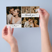 Budget 4 Photo Collageの結婚Thank Youスクリプト チラシ (ハンドル)