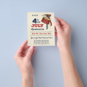 BUDGET 4th of 7月ヴィンテージドラムパーティの招待状 チラシ (手)