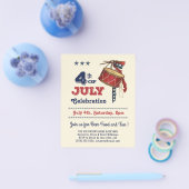 BUDGET 4th of 7月ヴィンテージドラムパーティの招待状 チラシ (シングル)