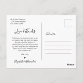 Budget 5フォトコラージュ結婚の感謝ポストカード ポストカード (裏面)