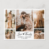 Budget 5フォトコラージュ結婚の感謝ポストカード ポストカード (正面)