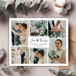 Budget 5フォトコラージュ結婚の感謝ポストカード ポストカード