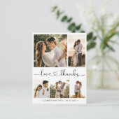 Budget 5フォトコラージュ結婚の感謝ポストカード ポストカード (スタンド正面)