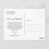 Budget 5フォトコラージュ結婚の感謝ポストカード ポストカード (裏面)