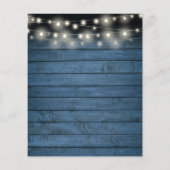 Budget 50th Anniversary文字列素朴ライト招待状 (裏面)