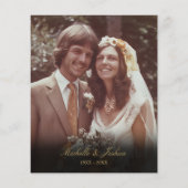 Budget 50th Anniversary Greenery写真招待状 (裏面)