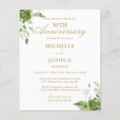 Budget 50th Anniversary Greenery写真招待状 (正面)