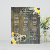 BUDGET 6テーブルウッド素朴ひまわりフォトセアチン (スタンド正面)