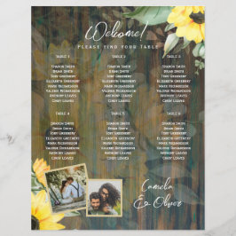 BUDGET 6テーブルウッド素朴ひまわりフォトセアチン