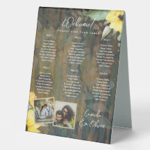 BUDGET 6テーブルウッド素朴ひまわりフォトセアチン