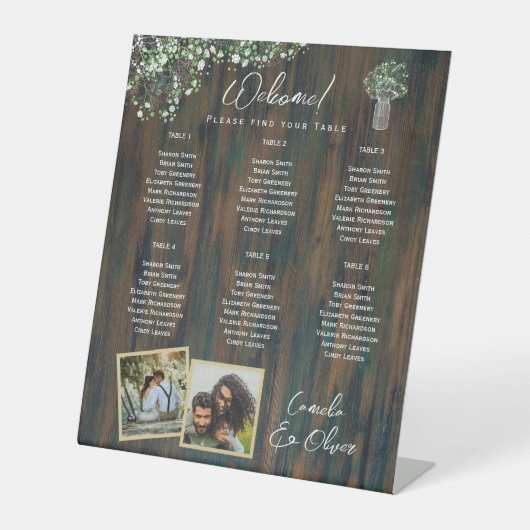 BUDGET 6テーブルジプソフィ素朴ラの写真シート 台座サイン (正面)