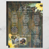 BUDGET 7テーブルウッド素朴ひまわりフォトシーティング (正面/裏面)