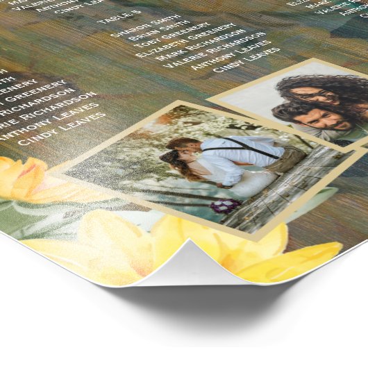 BUDGET 7テーブルウッド素朴ひまわりフォトシーティング フォトプリント (角)