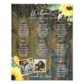 BUDGET 7テーブルウッド素朴ひまわりフォトシーティング フォトプリント (正面)