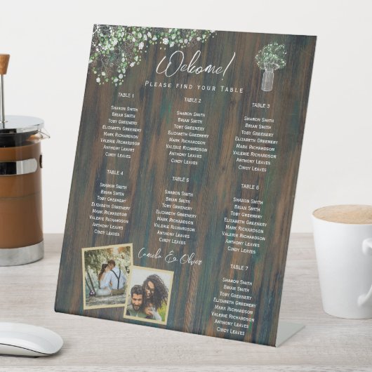 BUDGET 7テーブルジプソフィー素朴ラの写真シート 台座サイン (インサイチュ)